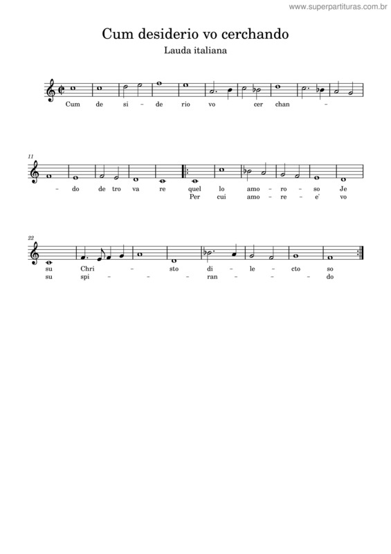 Partitura da música Partitura Senza Titolo