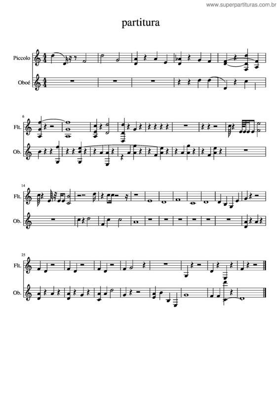 Partitura da música Partituras Eerfu