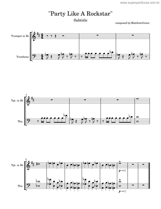 Partitura da música Party Like A Rockstar – Shop Boyz Party Like A Rockstar