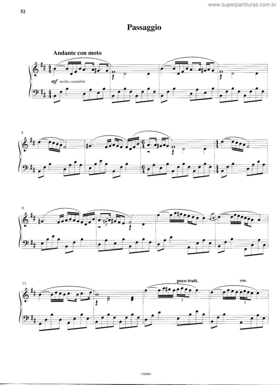 Partitura da música Pasaggio