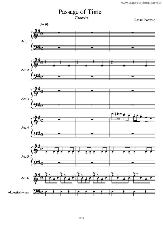 Partitura da música Passage Of Time