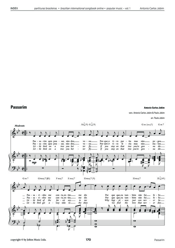 Partitura da música Passarim v.3