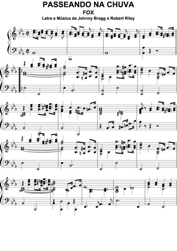 Partitura da música Passeando Na Chuva v.2