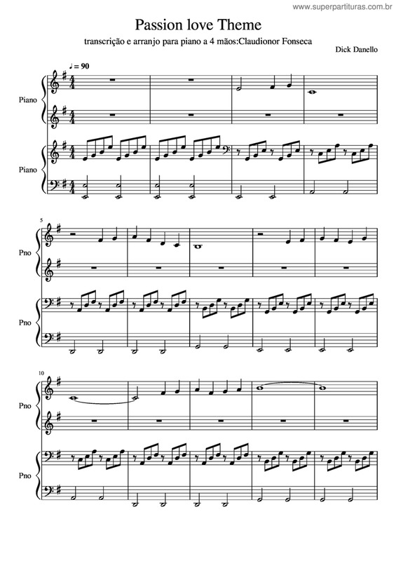 Partitura da música Passion Love Theme v.2