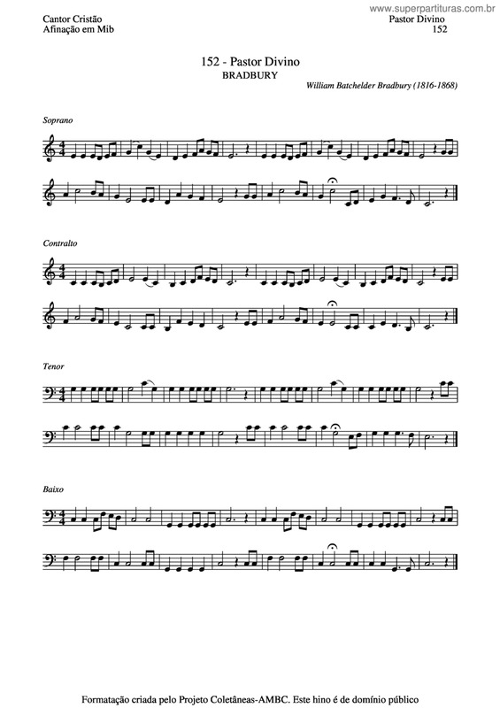 Partitura da música Pastor Divino v.5