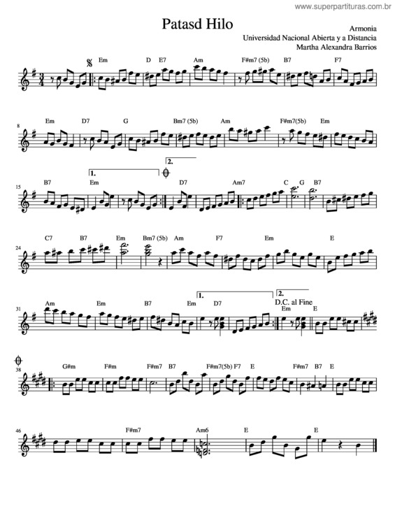 Partitura da música Patasdhilo