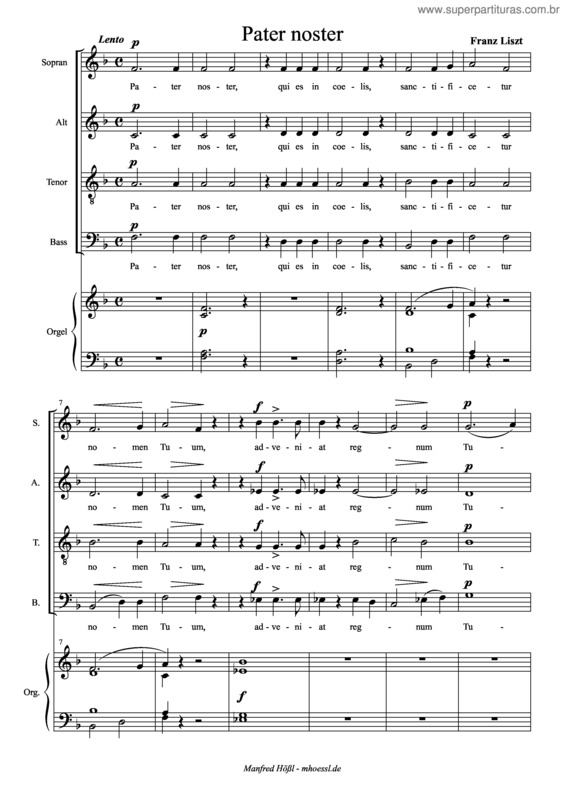 Partitura da música Pater noster III