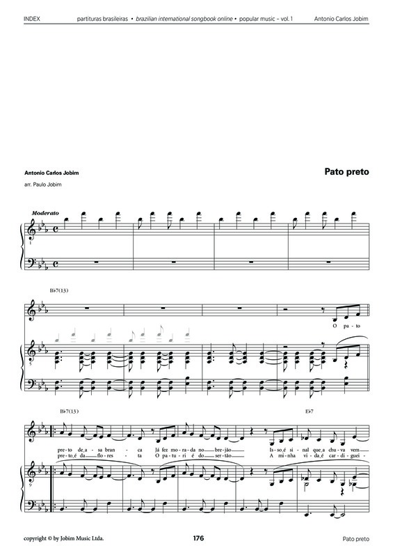 Partitura da música Pato Preto