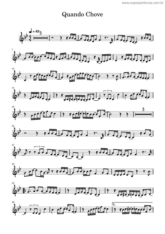Partitura da música Patricia Marx – Quando Chove – Vieiradaniel