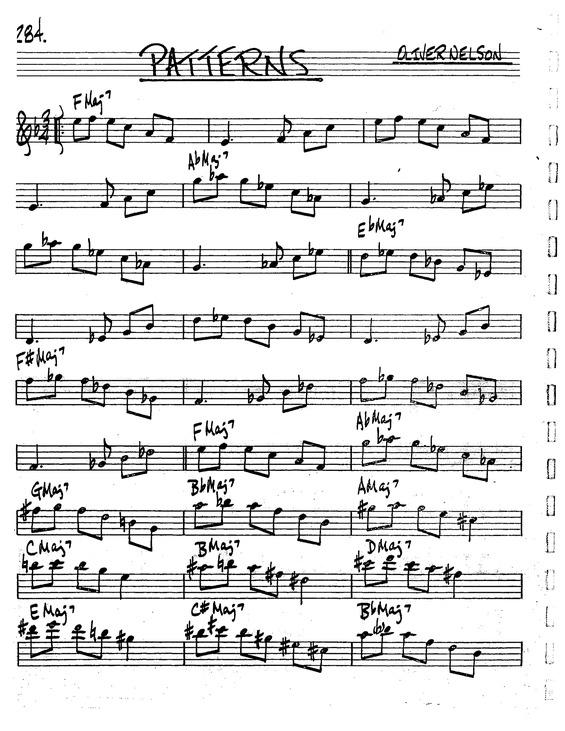 Partitura da música Patterns v.8