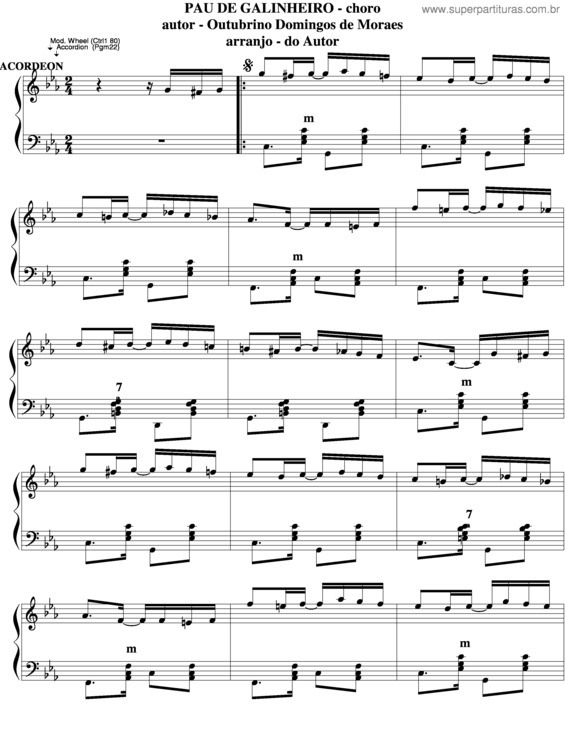 Partitura da música Pau De Galinheiro