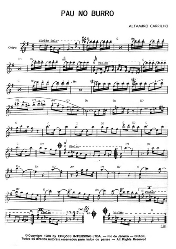 Partitura da música Pau No Burro v.3