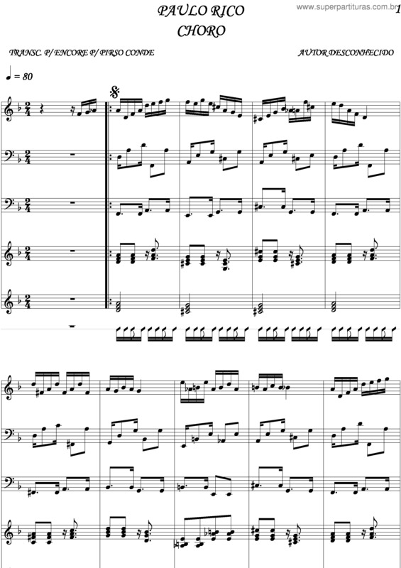 Partitura da música Paulo Rico v.2