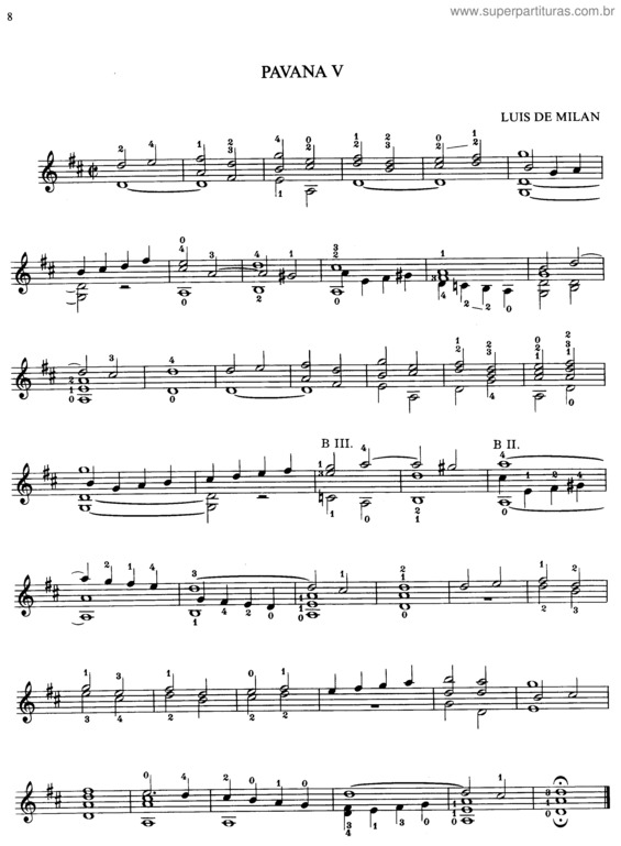 Partitura da música Pavana 5