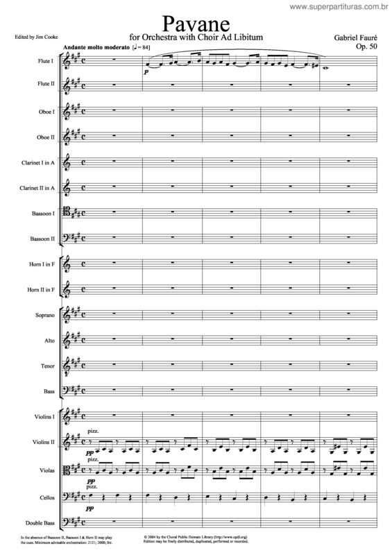 Partitura da música Pavane v.2