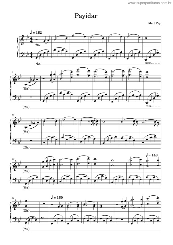 Partitura da música Payidar
