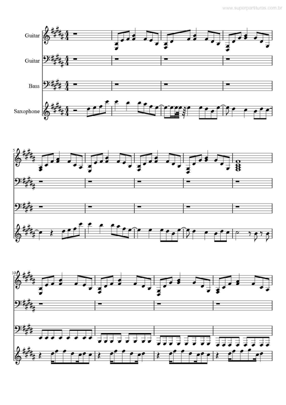 Partitura da música Payphone v.2