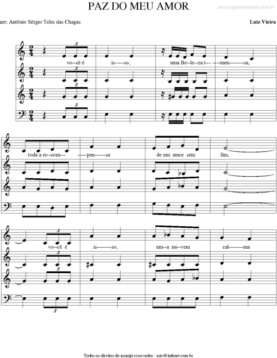 Partitura da música Paz Do Meu Amor