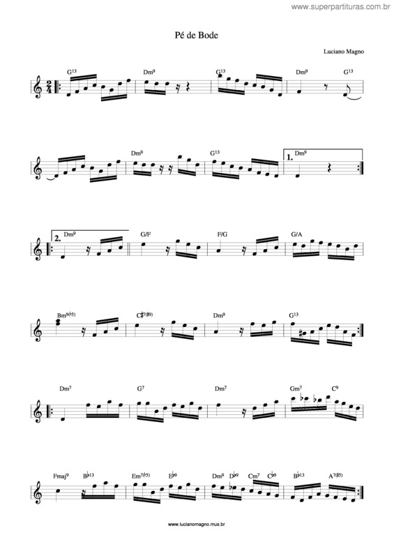 Partitura da música Pé De Bode