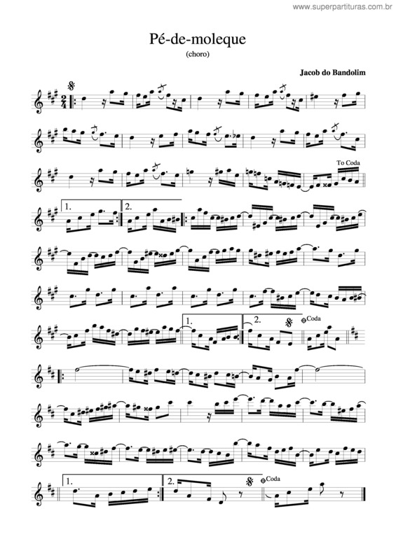 Partitura da música Pé De Moleque v.6