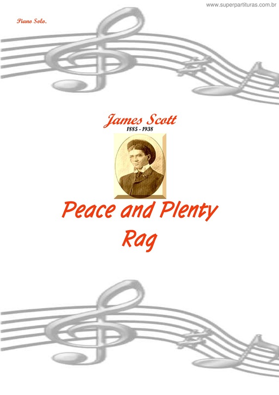 Partitura da música Peace and Plenty Rag
