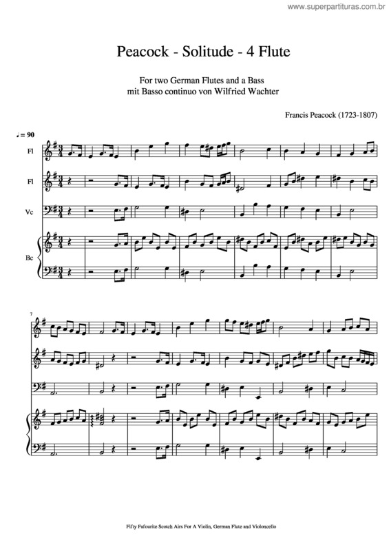 Partitura da música Peacock – Solitude – 4 Flute