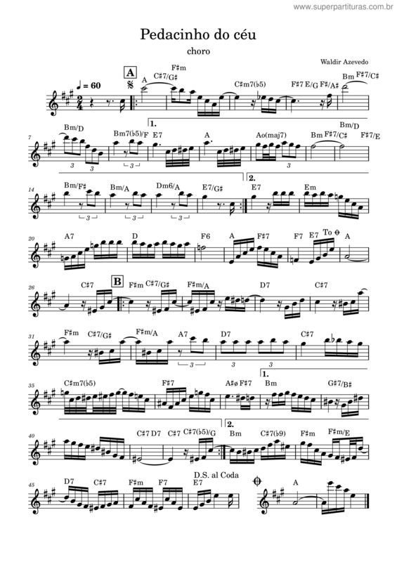 Partitura da música Pedacinho Do Céu v.11