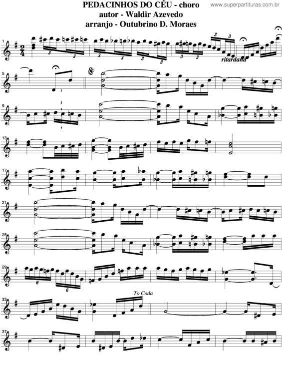 Partitura da música Pedacinho Do Céu v.4