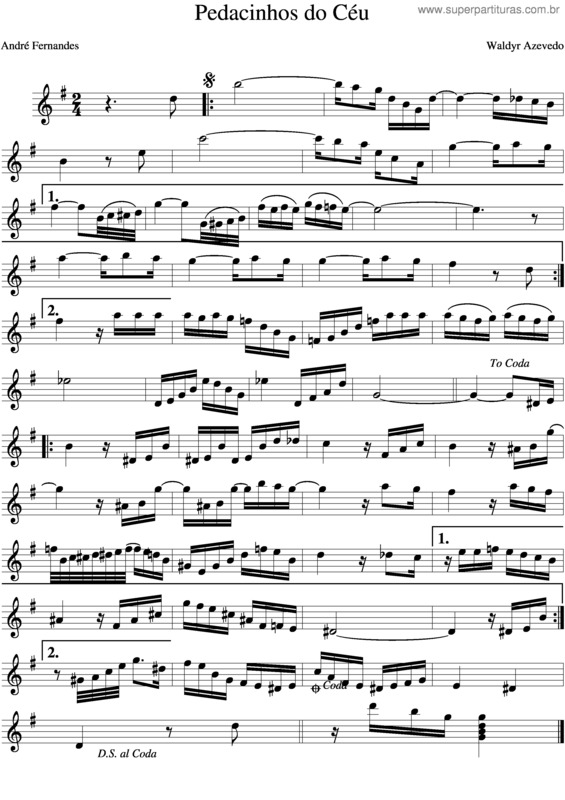 Partitura da música Pedacinho Do Céu v.6