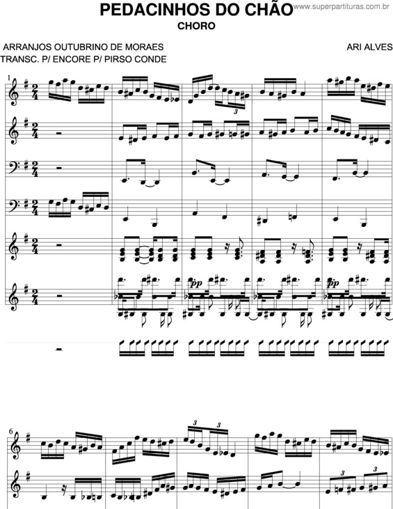 Partitura da música Pedacinho Do Chão