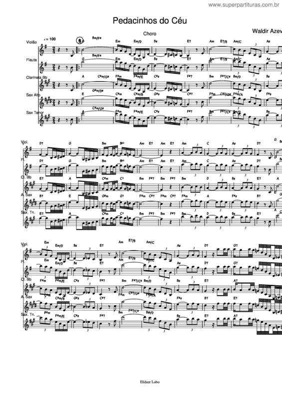 Partitura da música Pedacinhos Do Céu v.17