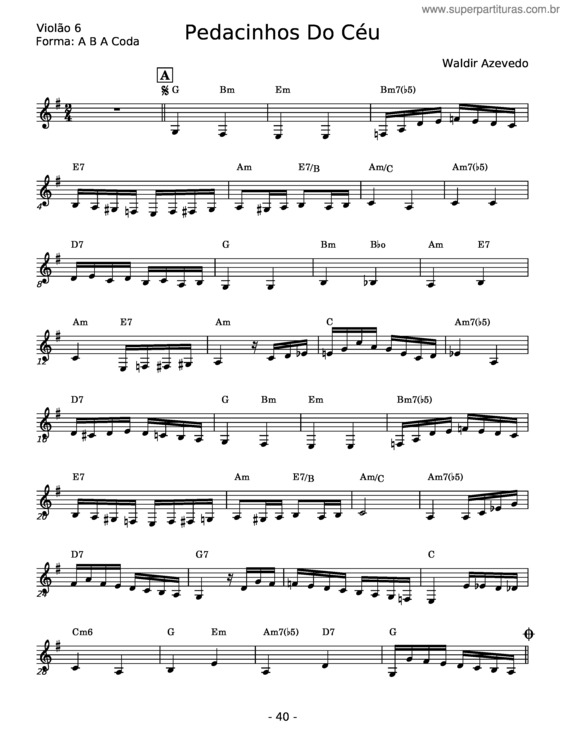 Partitura da música Pedacinhos Do Céu v.19