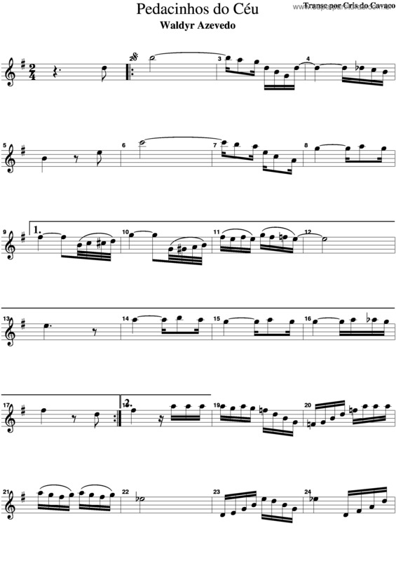 Partitura da música Pedacinhos Do Céu v.6