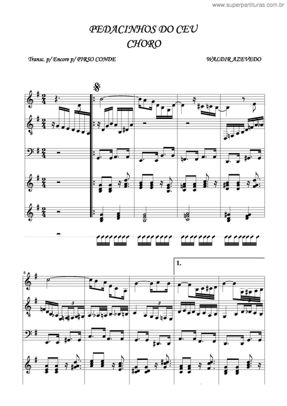 Partitura da música Pedacinhos Do Céu v.7