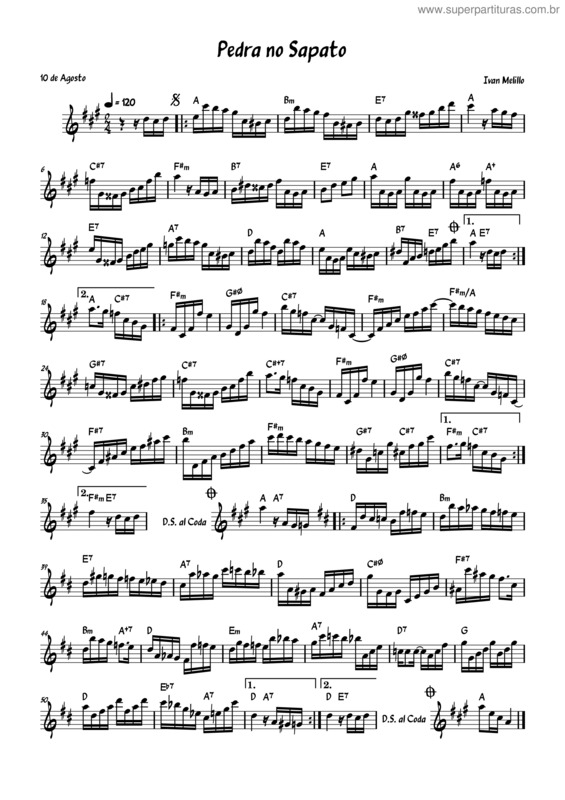 Partitura da música Pedra No Sapato