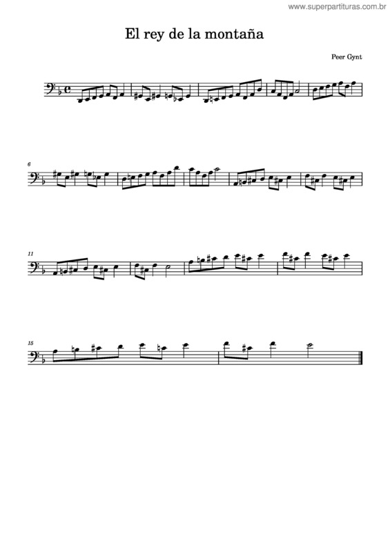 Partitura da música Peer Gynt