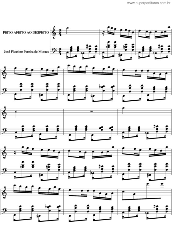 Partitura da música Peito Afeito Ao Despeito v.4