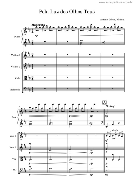 Partitura da música Pela Luz Dos Olhos Teus – Antônio Carlos Jobim v.3