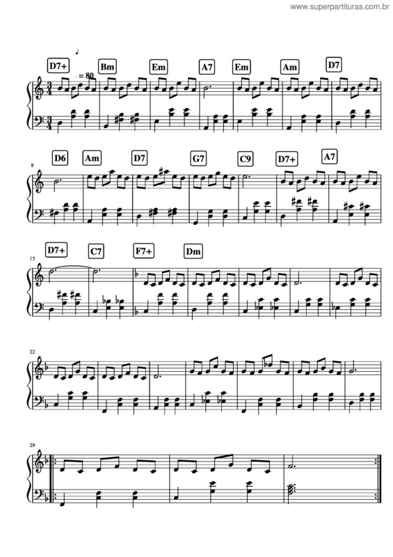 Partitura da música Pela Luz Dos Olhos Teus v.12