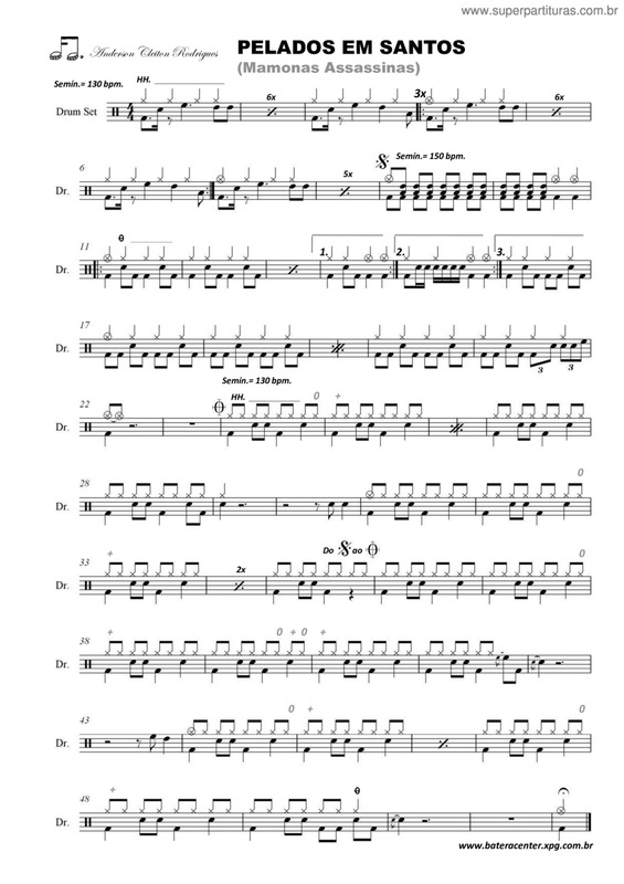 Partitura da música Pelados Em Santos