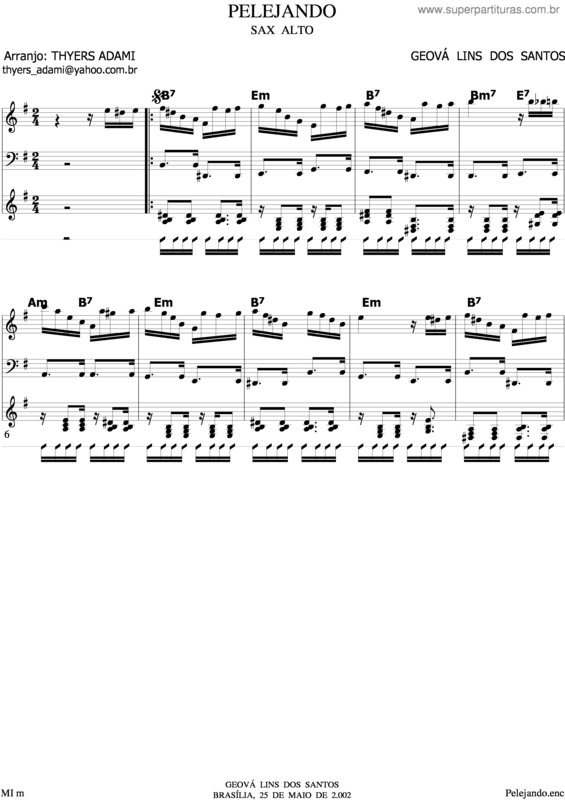 Partitura da música Pelejando v.3