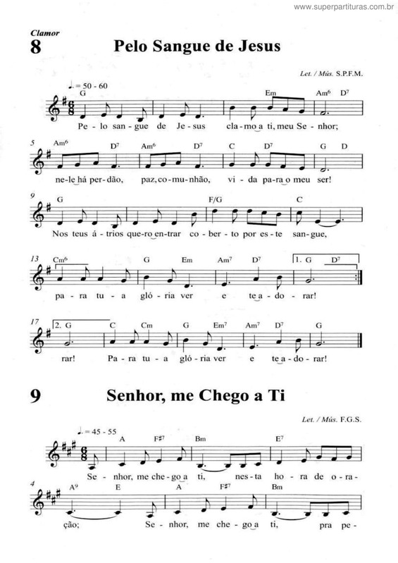 Partitura da música Pelo Sangue De Jesus