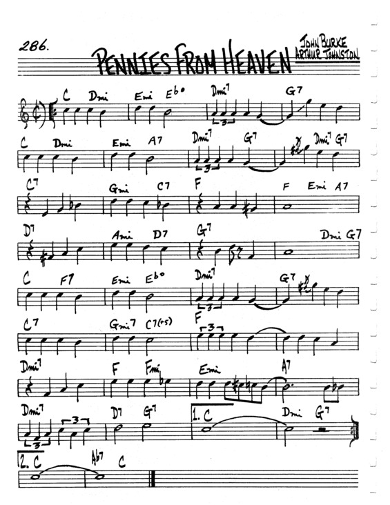 Partitura da música Pennies From Heaven v.7