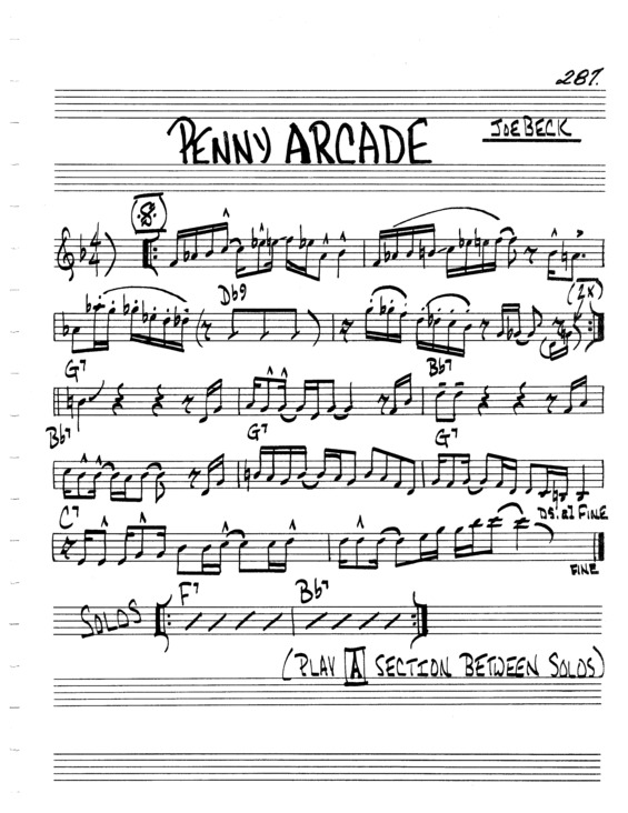 Partitura da música Penny Arcade v.4