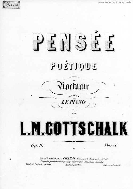 Partitura da música Pensée poétique