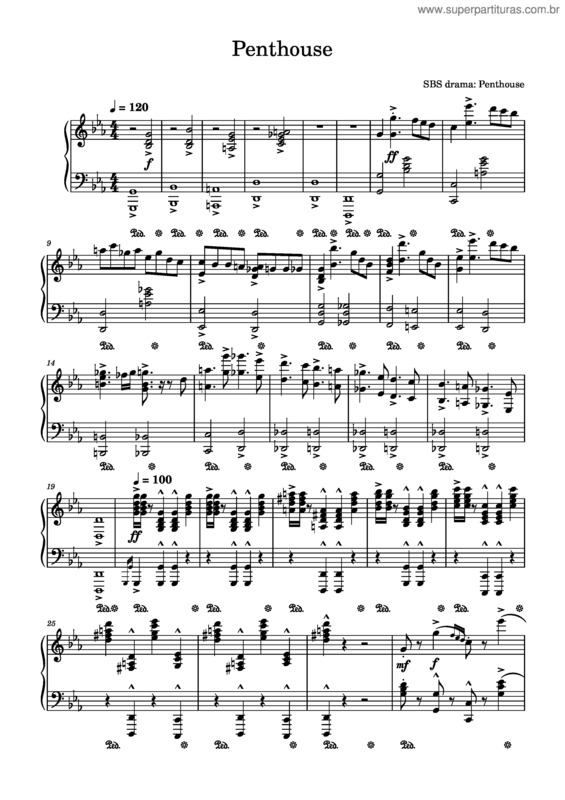 Partitura da música Penthouse