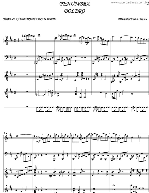 Partitura da música Penumbra v.3