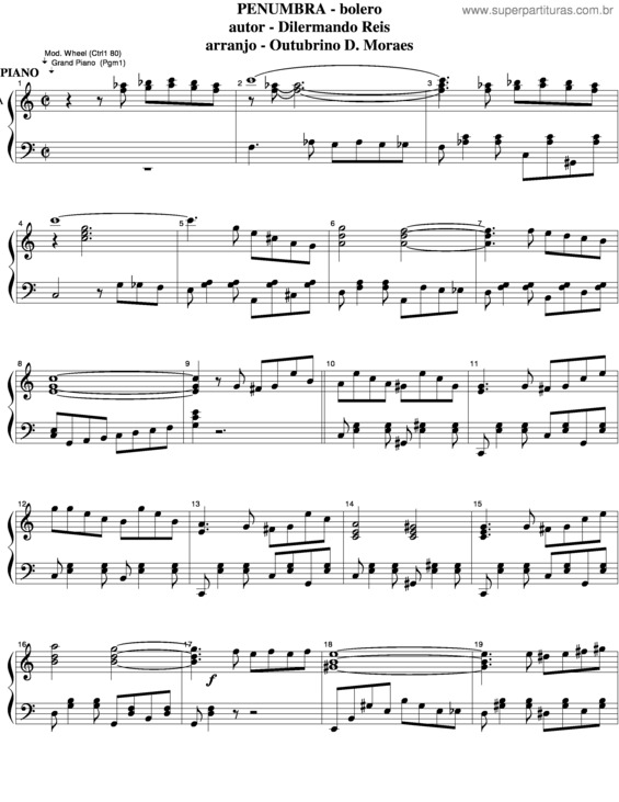 Partitura da música Penumbra v.7