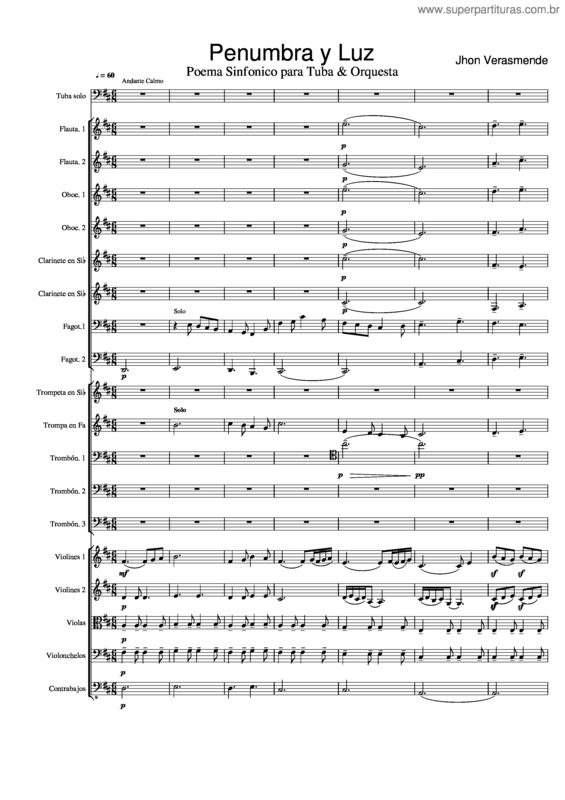 Partitura da música Penunbra Y Luz