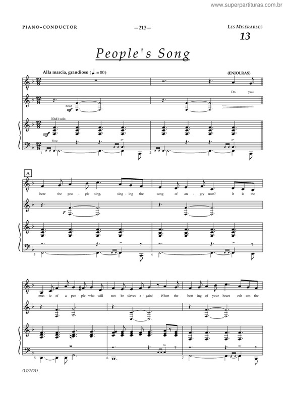 Partitura da música People`s song